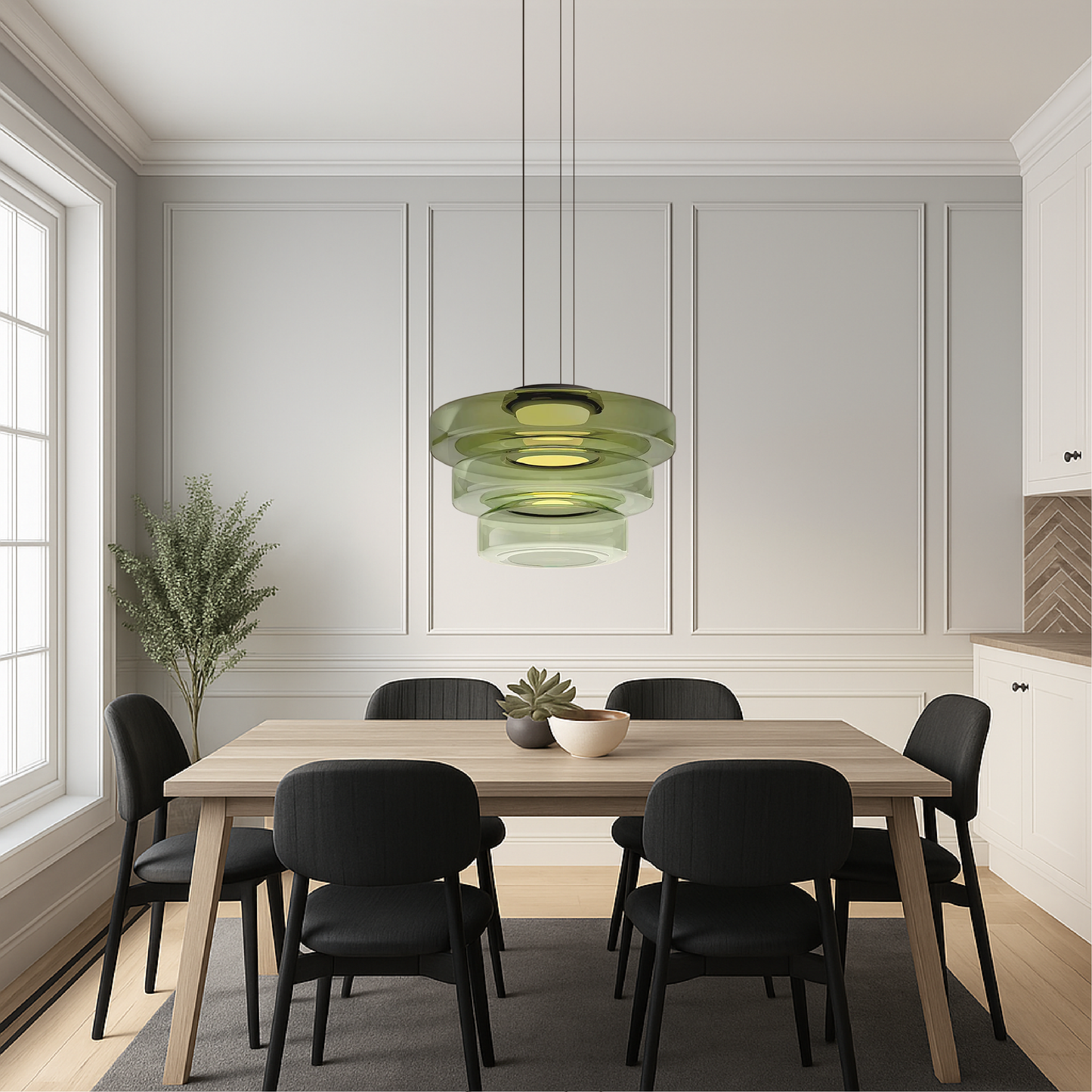 Elegant Danish Glass Bauhaus Pendant Light for a Modern Touch