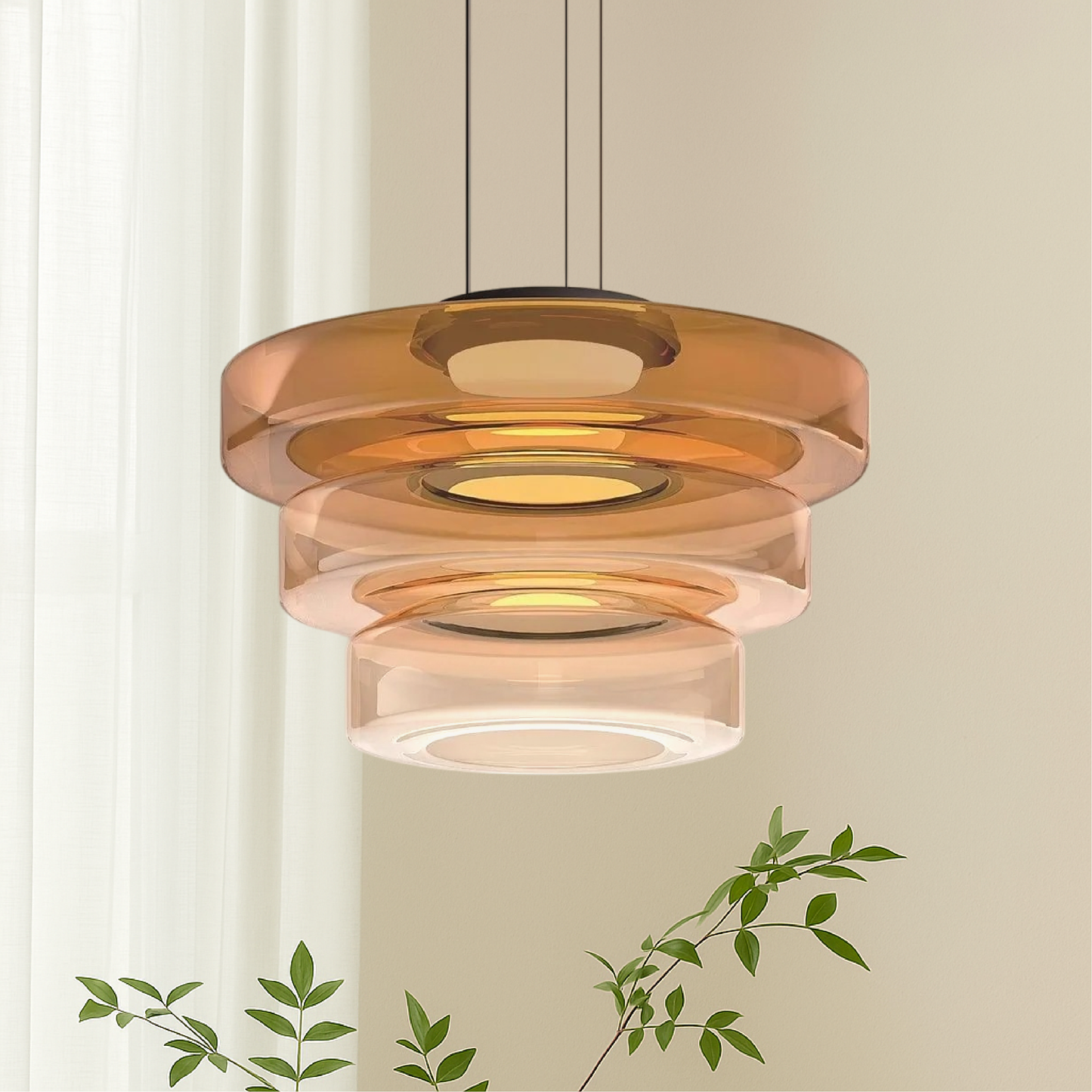 Elegant Danish Glass Bauhaus Pendant Light for a Modern Touch
