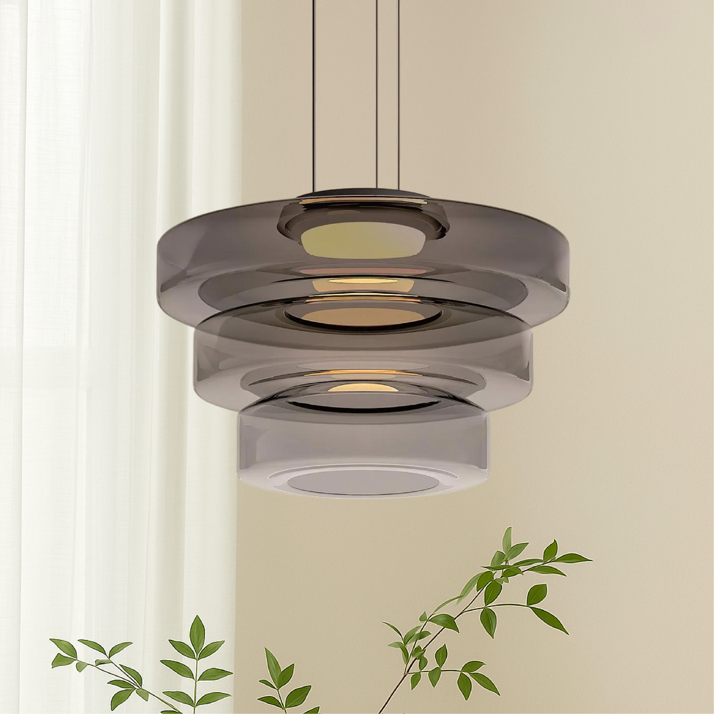 Elegant Danish Glass Bauhaus Pendant Light for a Modern Touch