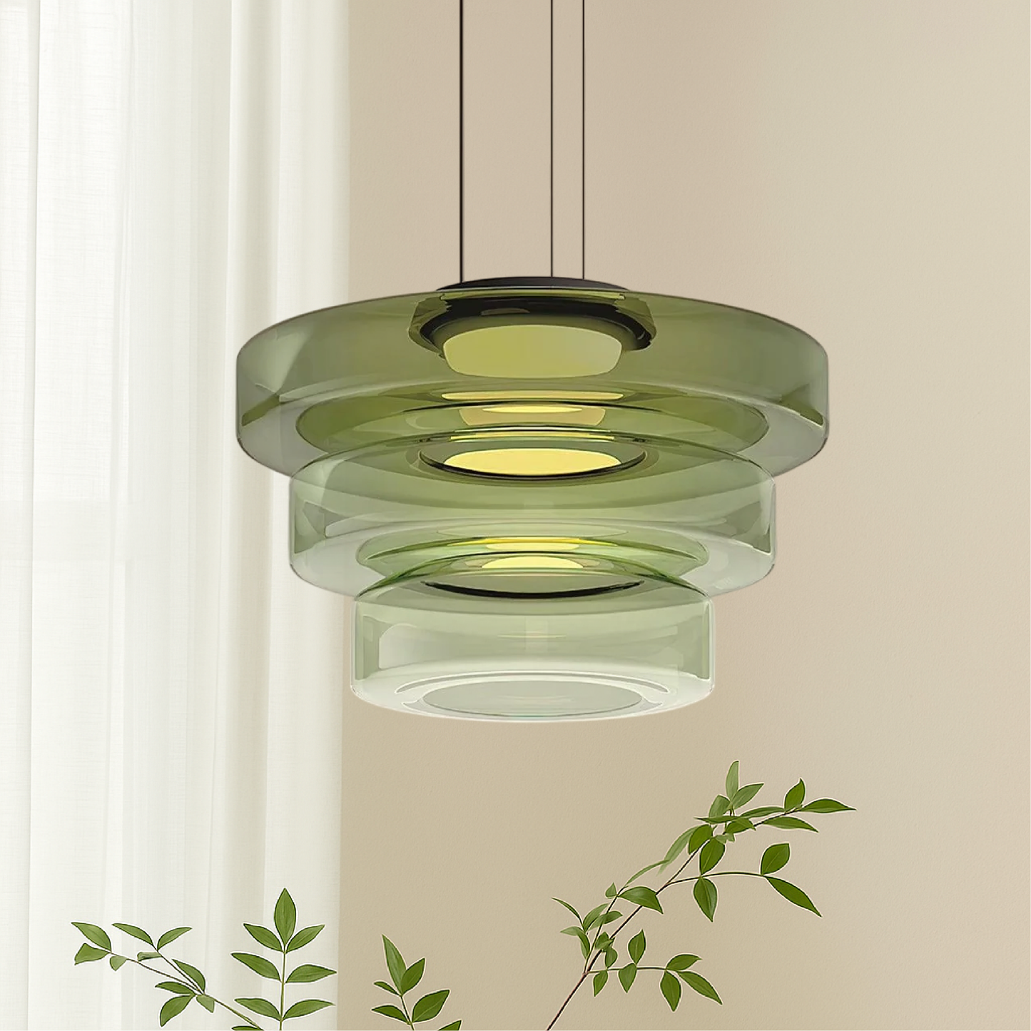 Elegant Danish Glass Bauhaus Pendant Light for a Modern Touch