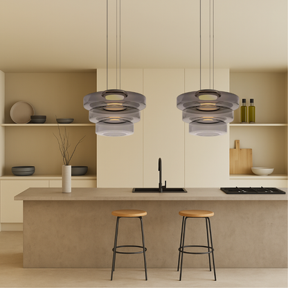 Elegant Danish Glass Bauhaus Pendant Light for a Modern Touch