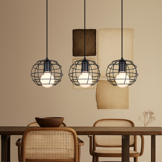 Lustre suspendu à 3 têtes Nuo pour une luminosité élégante et moderne