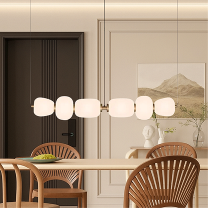 White Glass Bar Pendant Light - Modern, Sleek Ceiling Fixture