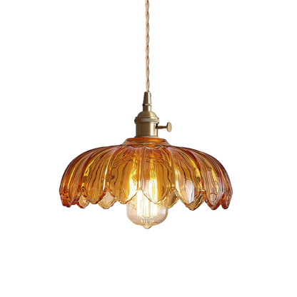 Elegantes Glasblumen-Anhänger-Licht für stilvolle Beleuchtung