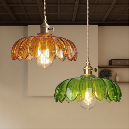 Elegantes Glasblumen-Anhänger-Licht für stilvolle Beleuchtung