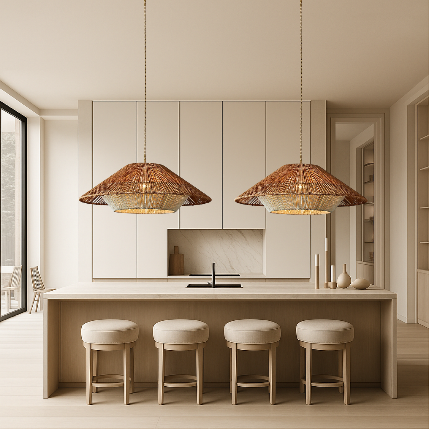 Handwoven Bamboo Pendant Light