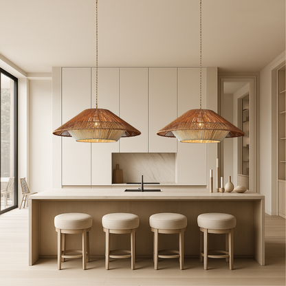 Handwoven Bamboo Pendant Light