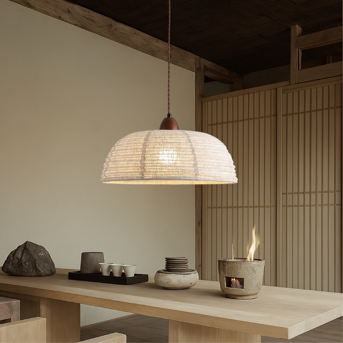 Lustre en tissu élégant pour un éclairage tendance