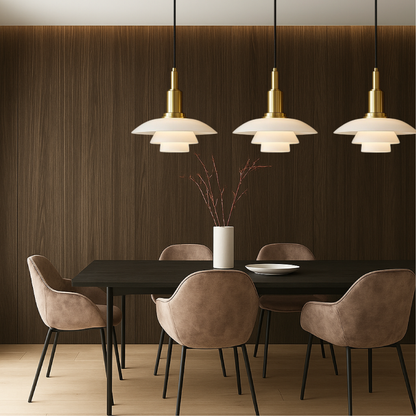 Two- or Three-Head Danish Designer Pendant Light