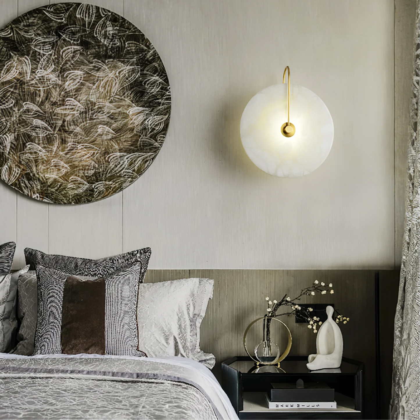 Lampada da Parete in Marmo Alabastro con LED Toshiba style