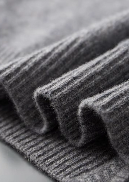 PURE EXTRA-FINE MERINO WOOL TWO-TONE ZIP CARDIGAN