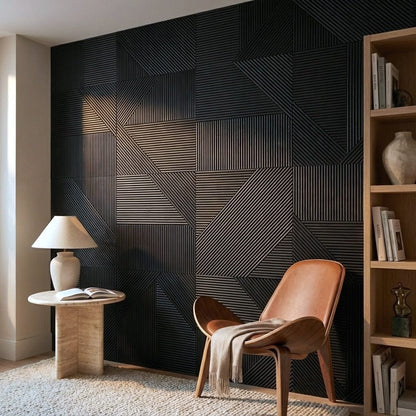 Euclid Wooden Wall Panel — Modern Geometric Accent for Your Walls