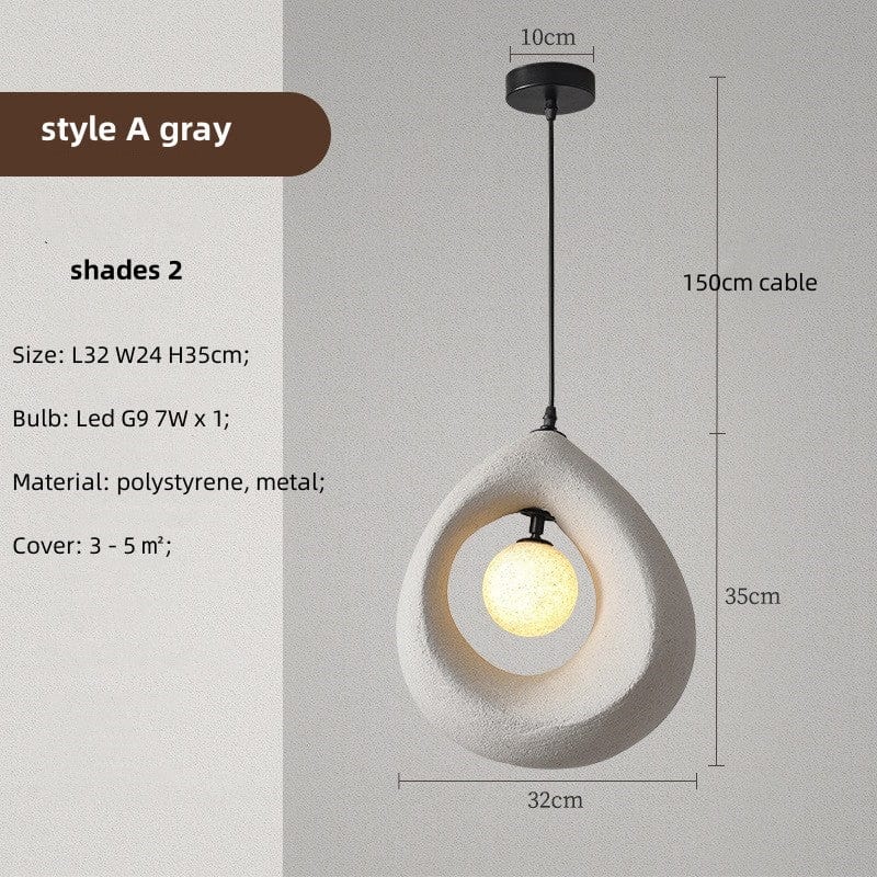 Circular Wabi-Sabi Pendant Light