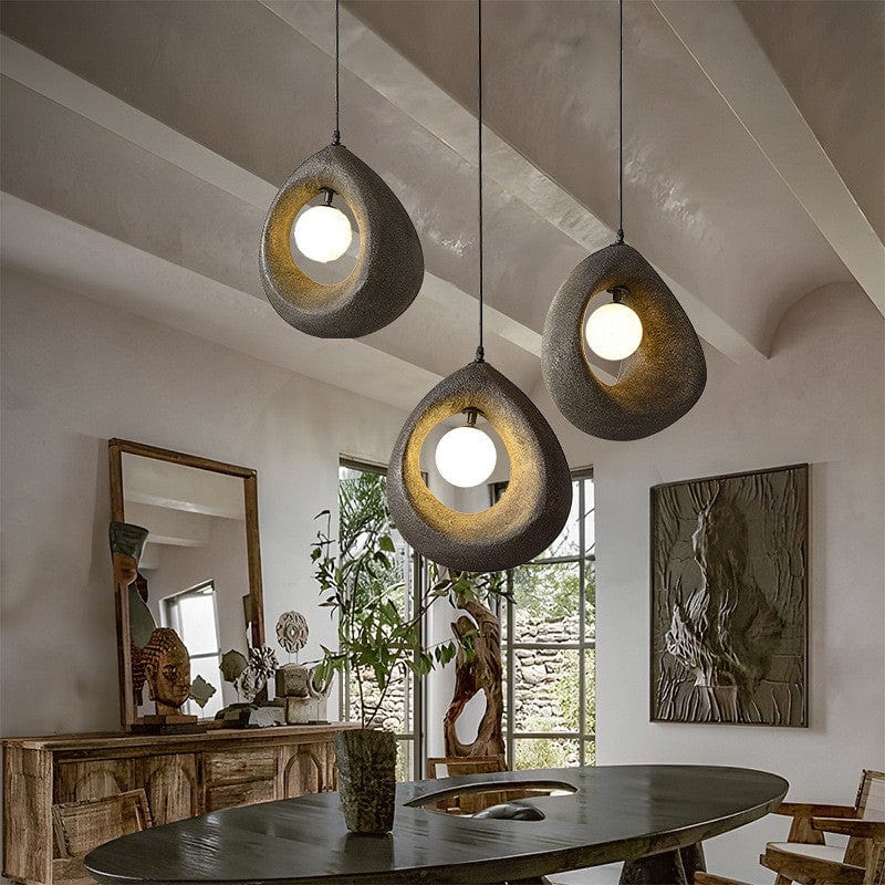 Circular Wabi-Sabi Pendant Light