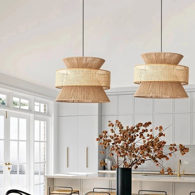 Yuda's Elegant Wabi Sabi Pendant Light for a Tranquil Ambiance
