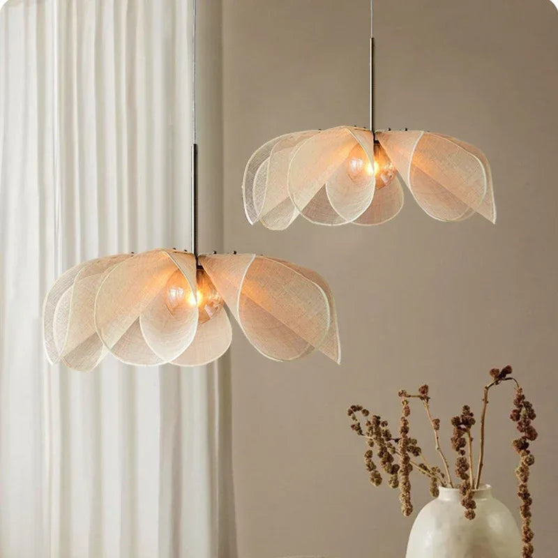 Lámpara de Tejido Vintage con Colgante para Hogar y Decoración