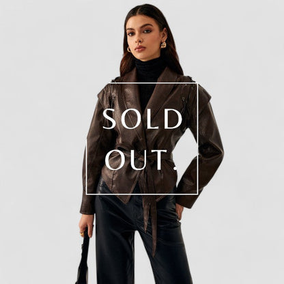 Piping Faux Leather Jacket