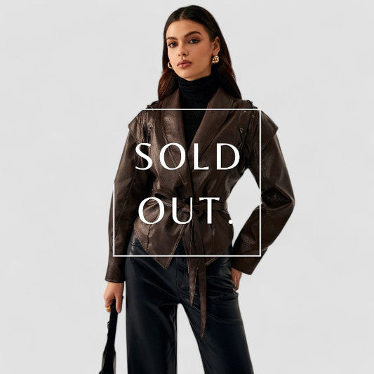 Piping Faux Leather Jacket