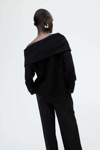 Elegant Comfort Off-Shoulder Trui