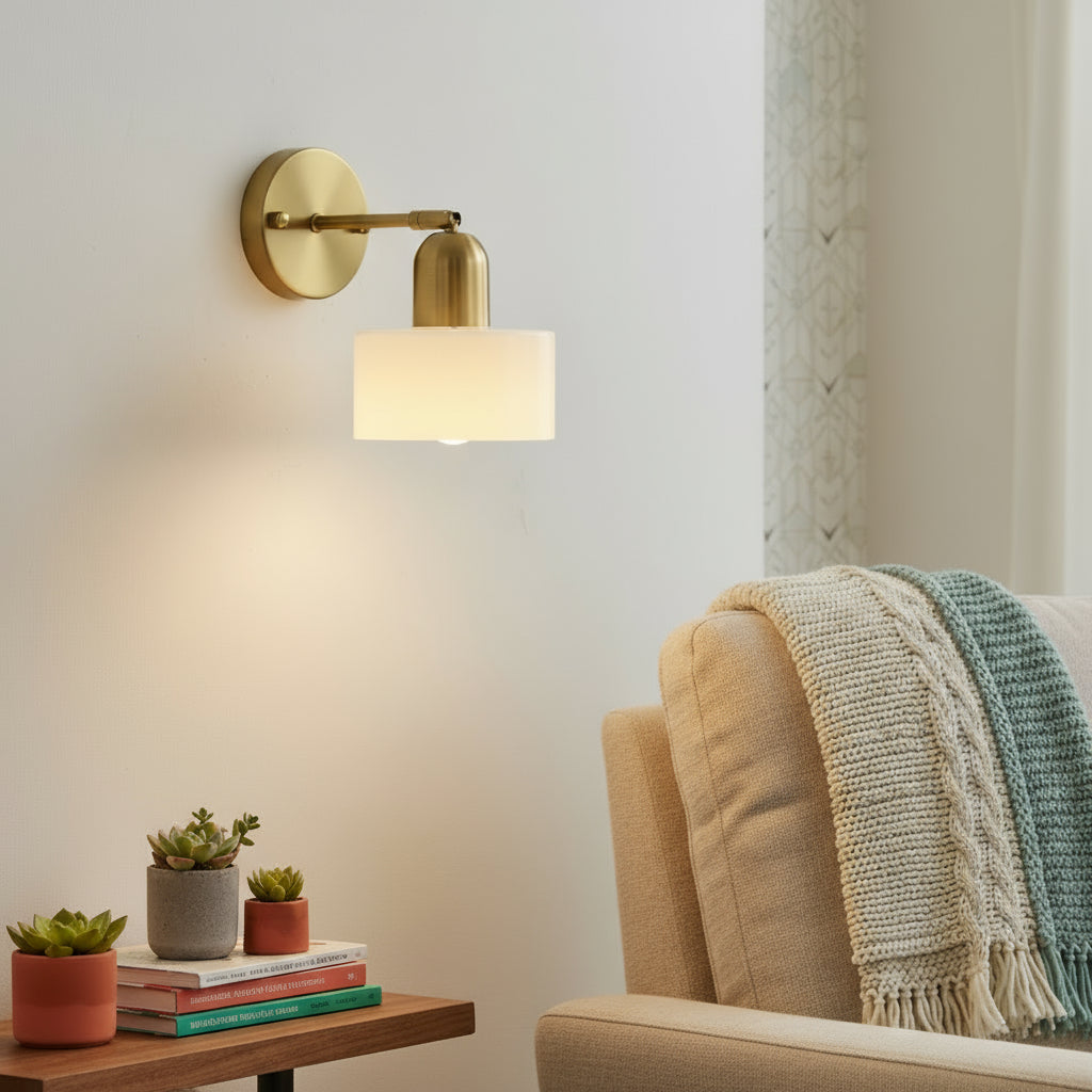 Lámpara de Pared de Cristal Colorido con Estilo Bauhaus