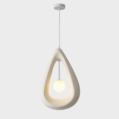 Lámpara de colgante ovalada en estilo Japandi para un toque elegante y moderno