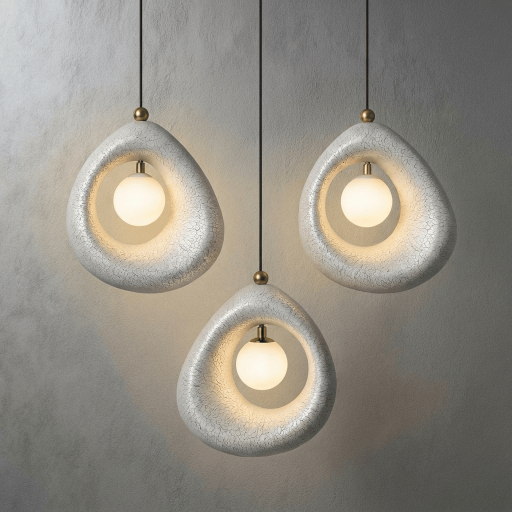Circular Wabi-Sabi Pendant Light