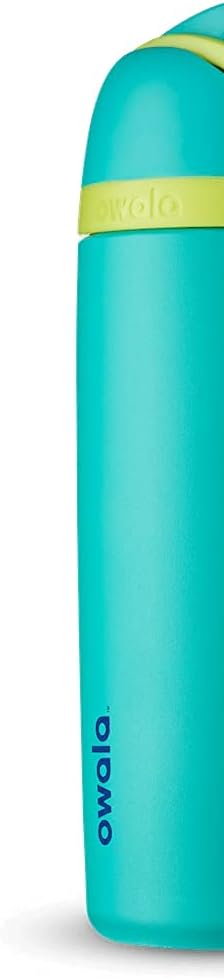 Owala FreeSip Insulated Stainless Steel Water Bottle with Straw for Sports and Travel, BPA-Free, 24-oz, Very, Very Dark