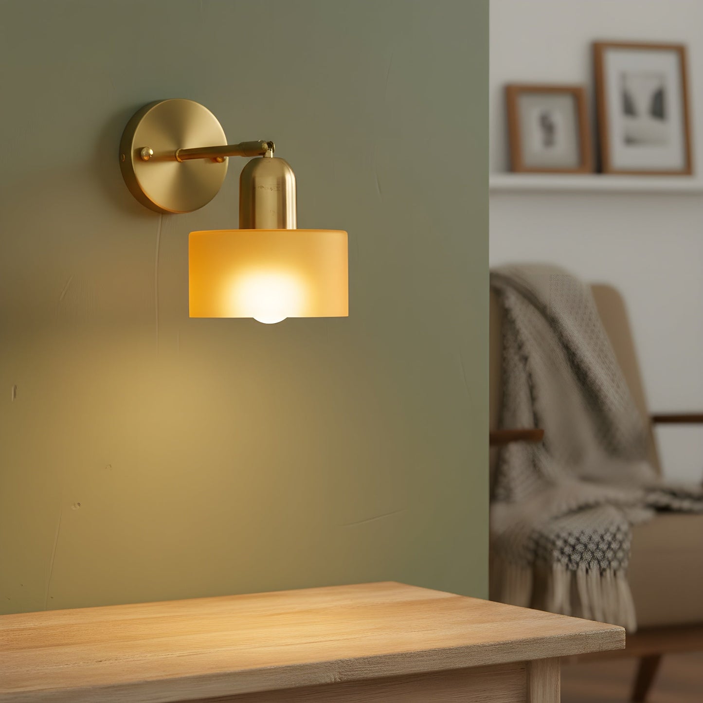 Lámpara de Pared de Cristal Colorido con Estilo Bauhaus