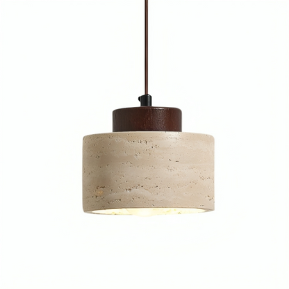 Lámpara de Péndulo de Piedra de Travertino con Diseño Elegante