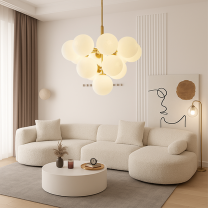 Modern Nordic Ball Chandelier - Elegant Ceiling Light Fixture
