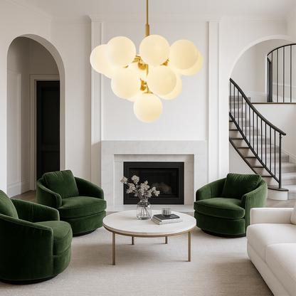 Modern Nordic Ball Chandelier - Elegant Ceiling Light Fixture