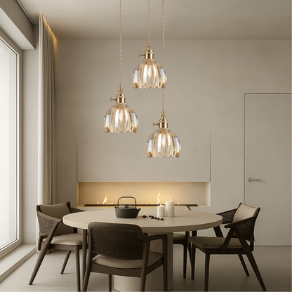 Lámpara de Techo con Colgante de Cristal Japonés Elegant