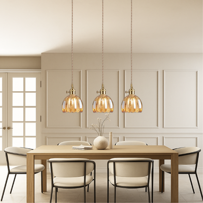 Lámpara de Techo con Colgante de Cristal Japonés Elegant