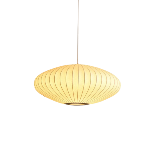 Elegante Lampada a Pendolo in Seta Italiana