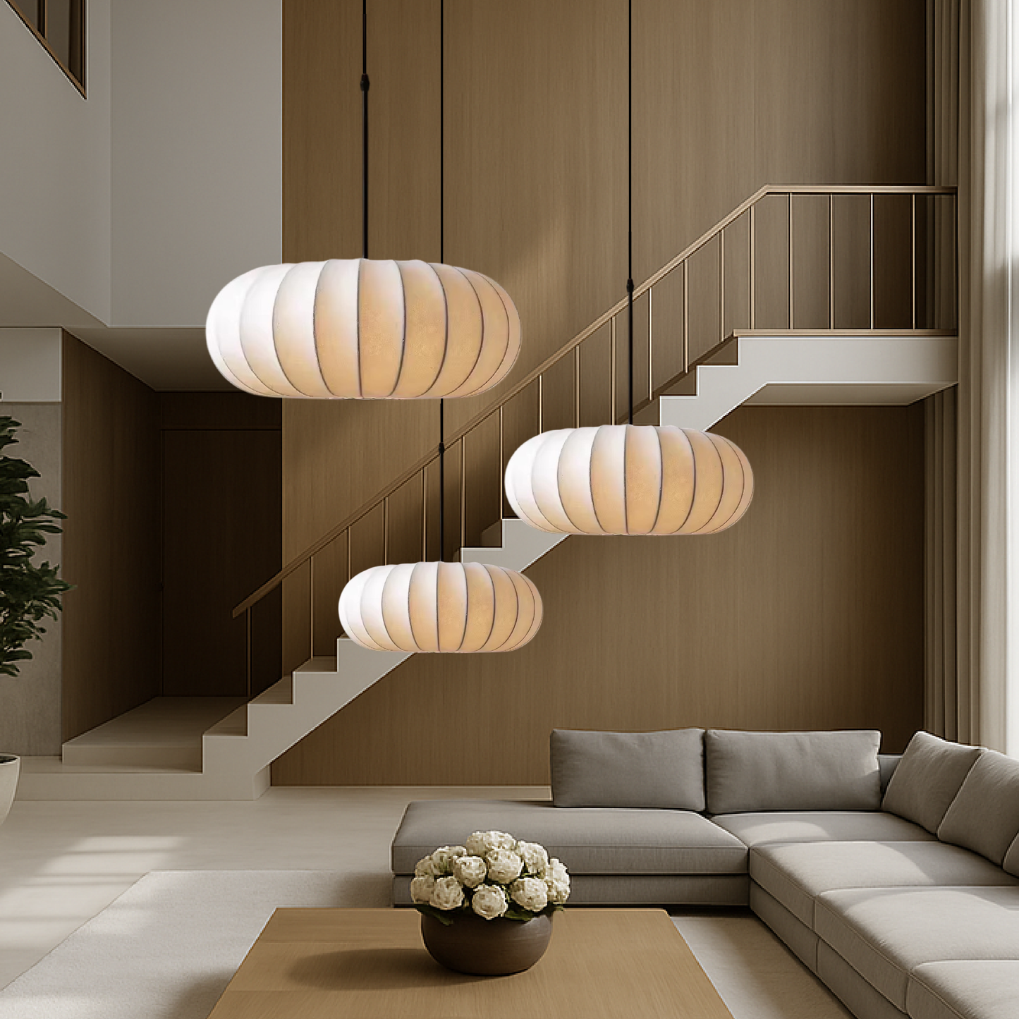 Verona Silk Pendant Light Fixture - Elegant, Soft-Glow Illumination