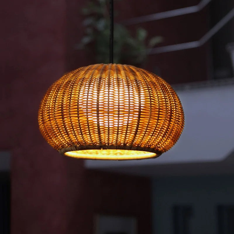 Suspension luminaires en bambou pour intérieur et extérieur