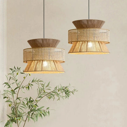 Yuda's Elegant Wabi Sabi Pendant Light for a Tranquil Ambiance