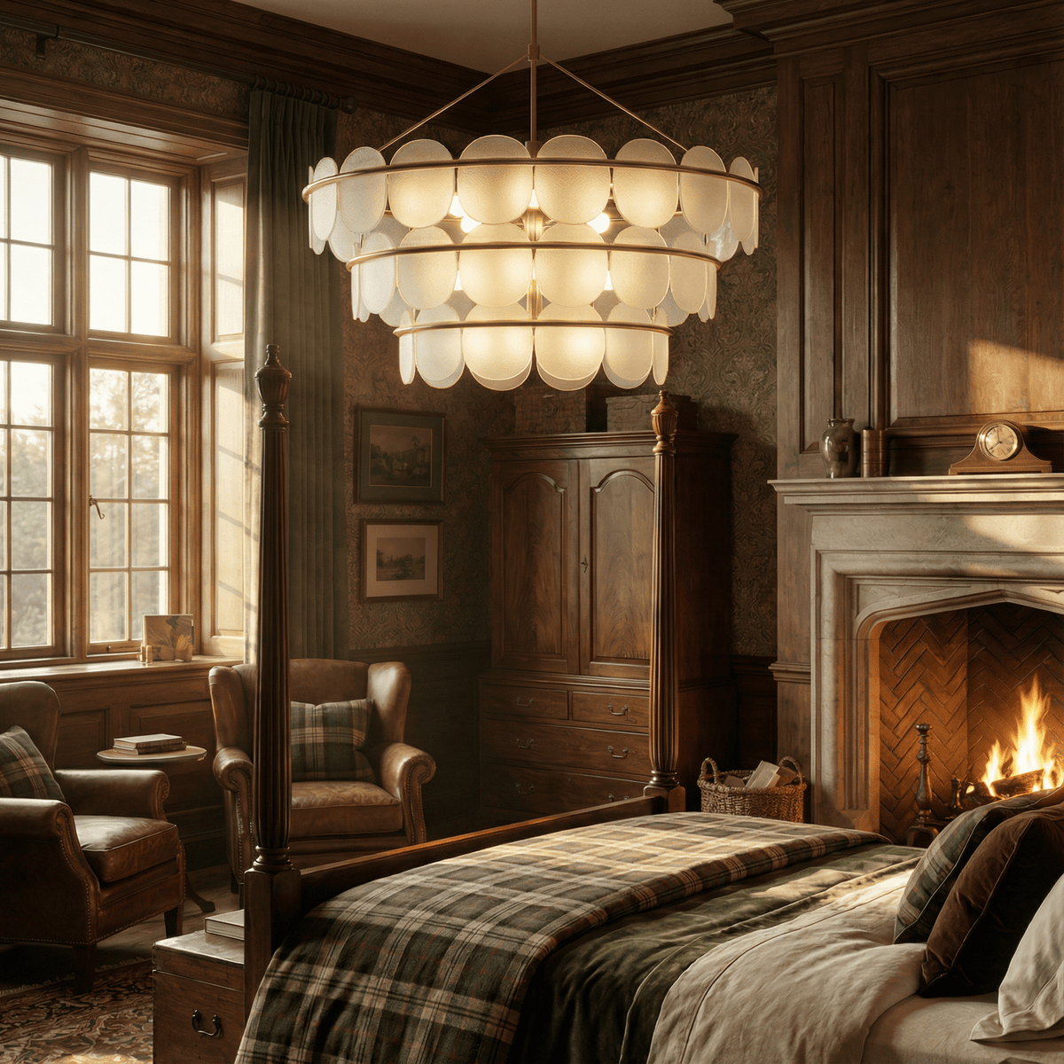 Opaline Rectangular Chandelier
