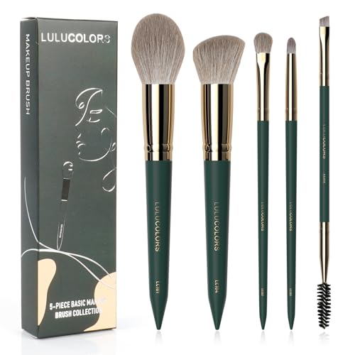 18-Piece Makeup Brush Set with Holder Case – Complete Professional Brush Collection for Flawless Makeup Application in Red -Soft Bristles (Red)