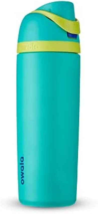 Owala FreeSip Insulated Stainless Steel Water Bottle with Straw for Sports and Travel, BPA-Free, 24-oz, Very, Very Dark