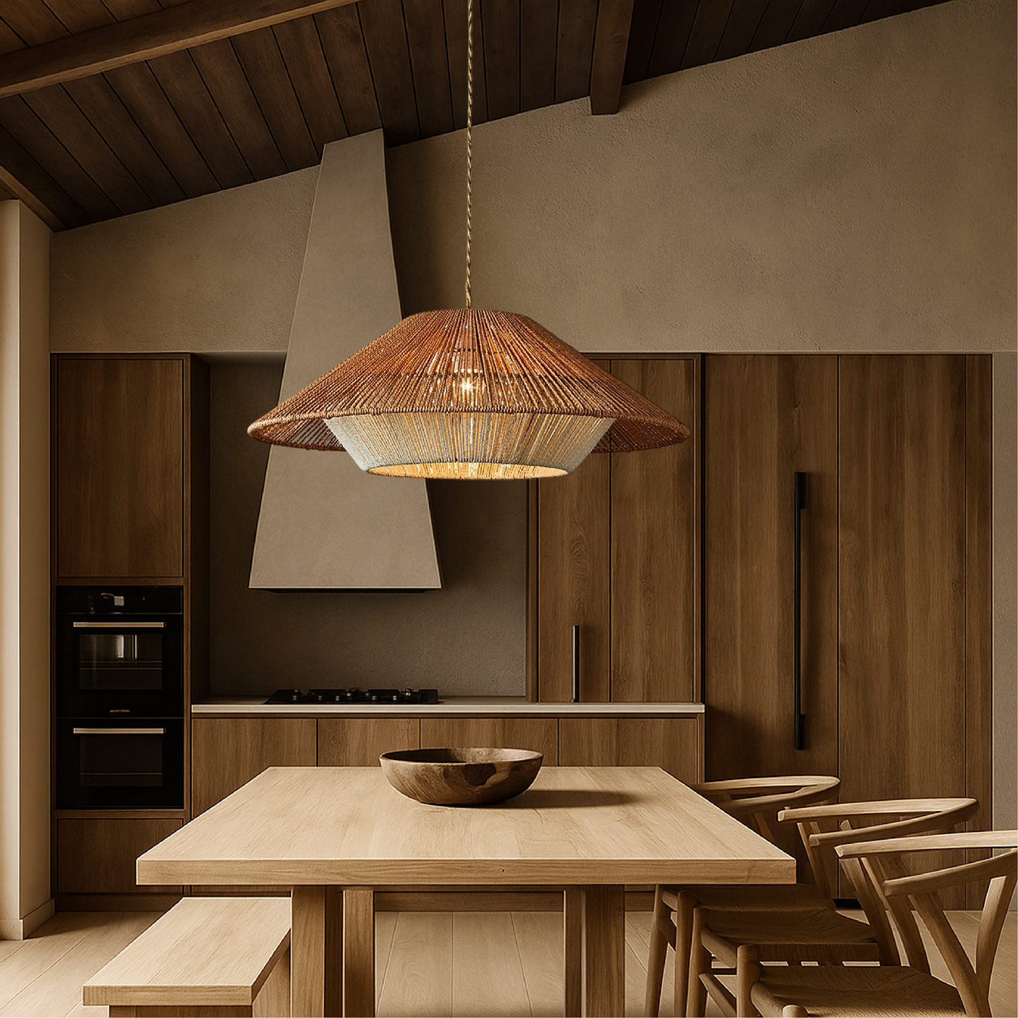 Handwoven Bamboo Pendant Light