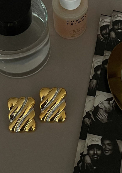 Aurora - Vintage Rechthoekige Studs