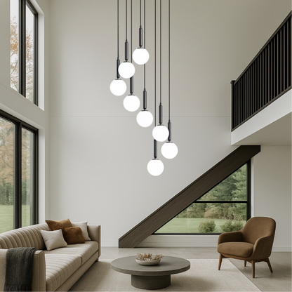 Elegance et Modernité : Lustre Échelle Eva en Noir