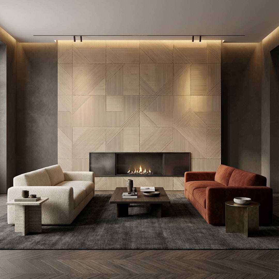 Euclid Wooden Wall Panel — Modern Geometric Accent for Your Walls