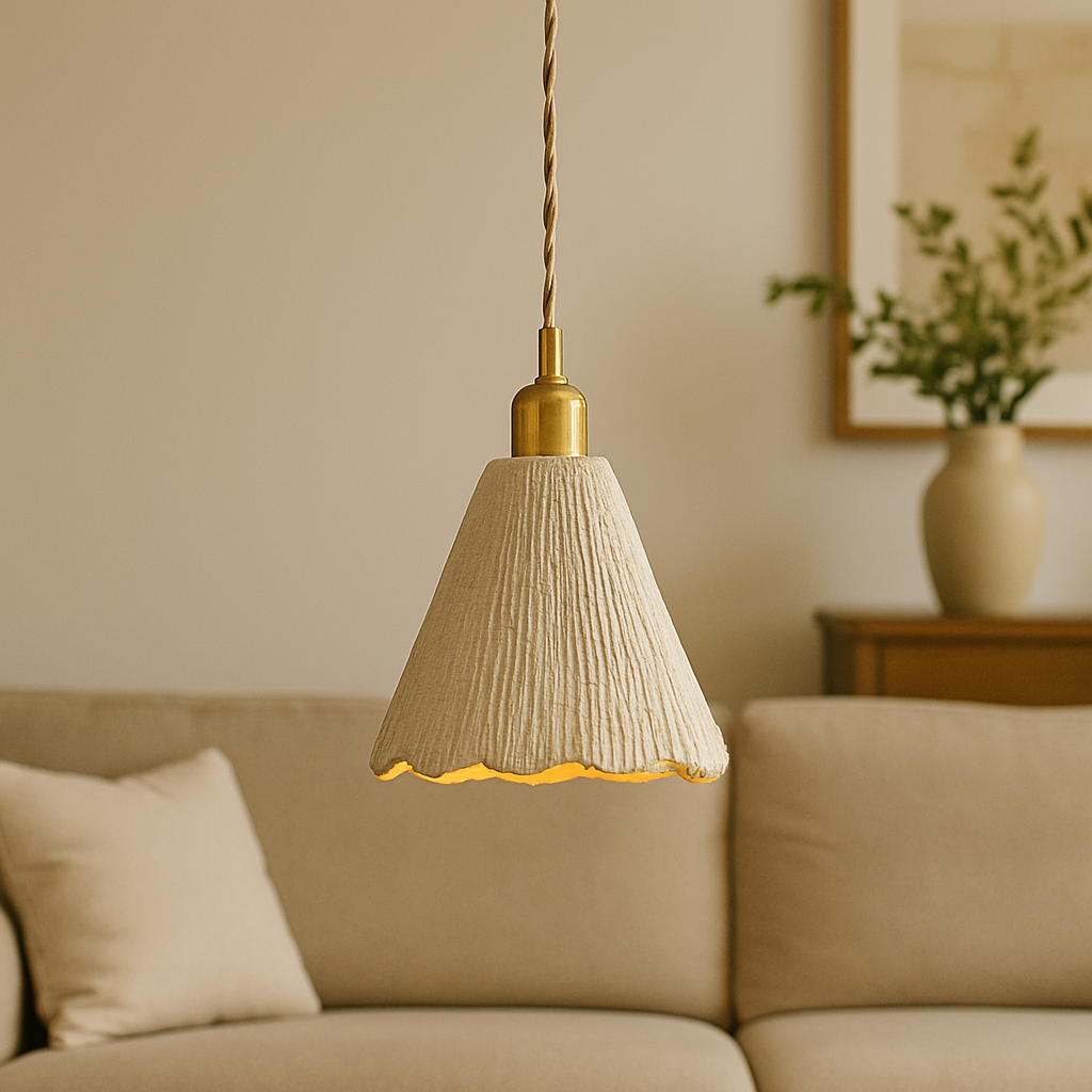 Modern Cement Pendant Light - Industrial Chic Ceiling Fixture