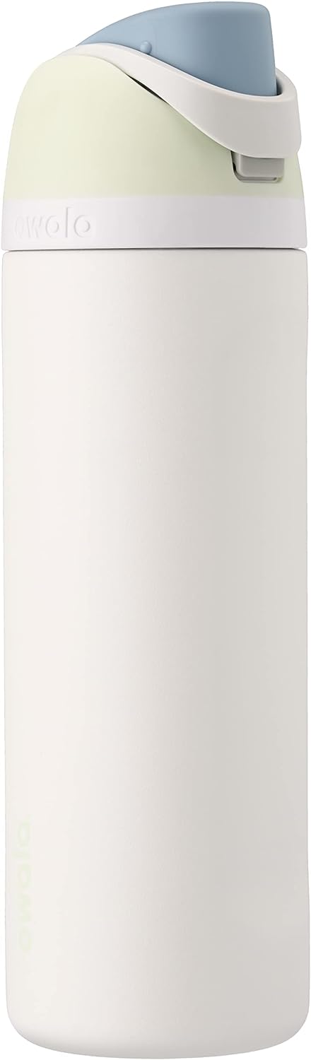 Owala FreeSip Insulated Stainless Steel Water Bottle with Straw for Sports and Travel, BPA-Free, 24-oz, Very, Very Dark