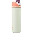 Owala FreeSip Insulated Stainless Steel Water Bottle with Straw for Sports and Travel, BPA-Free, 24-oz, Very, Very Dark