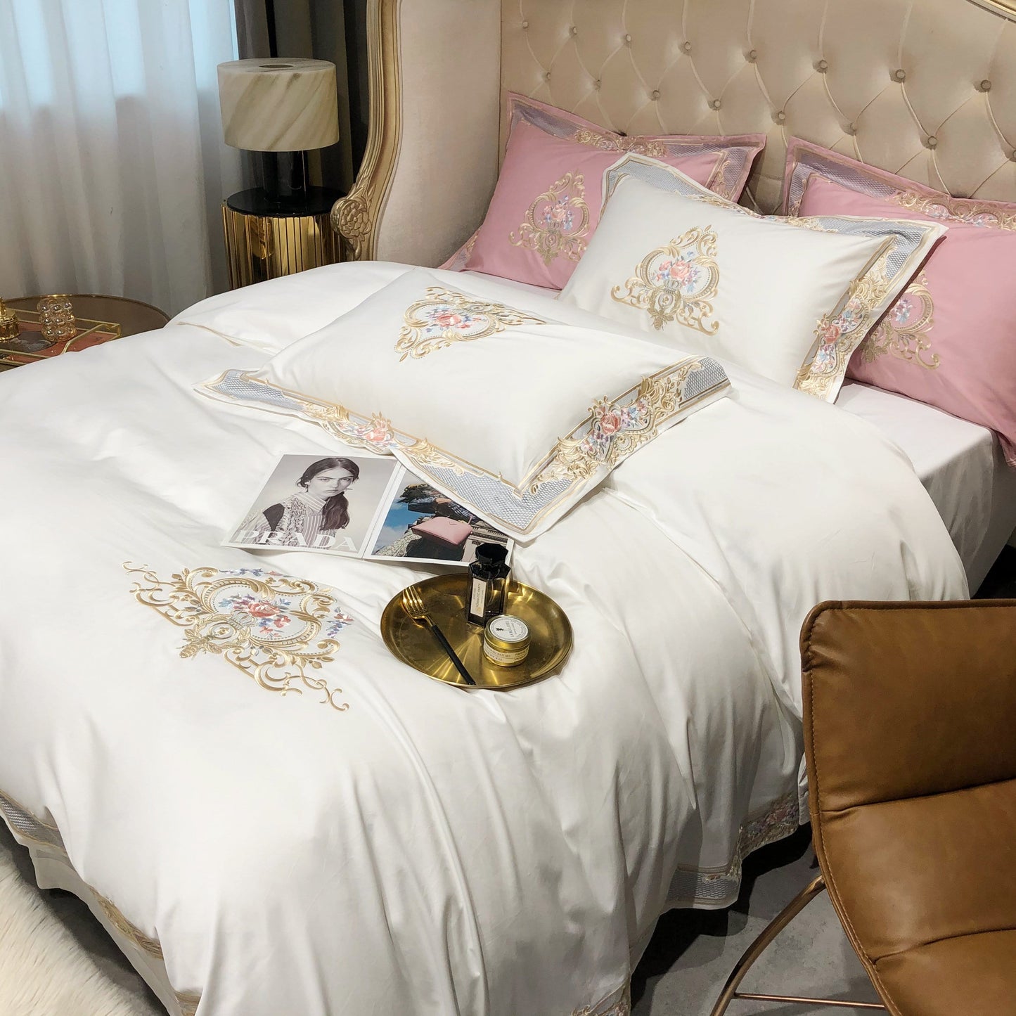 Prarie White Duvet Cover Set (Long-staple Sateen Cotton)