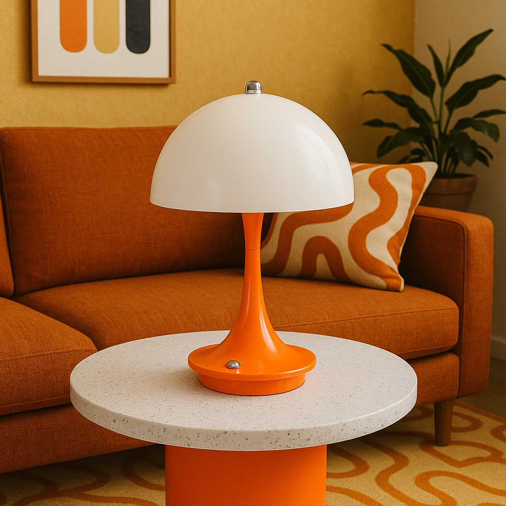 Lampa stołowa z motywem grzyba - elegancki dodatek do wnętrza