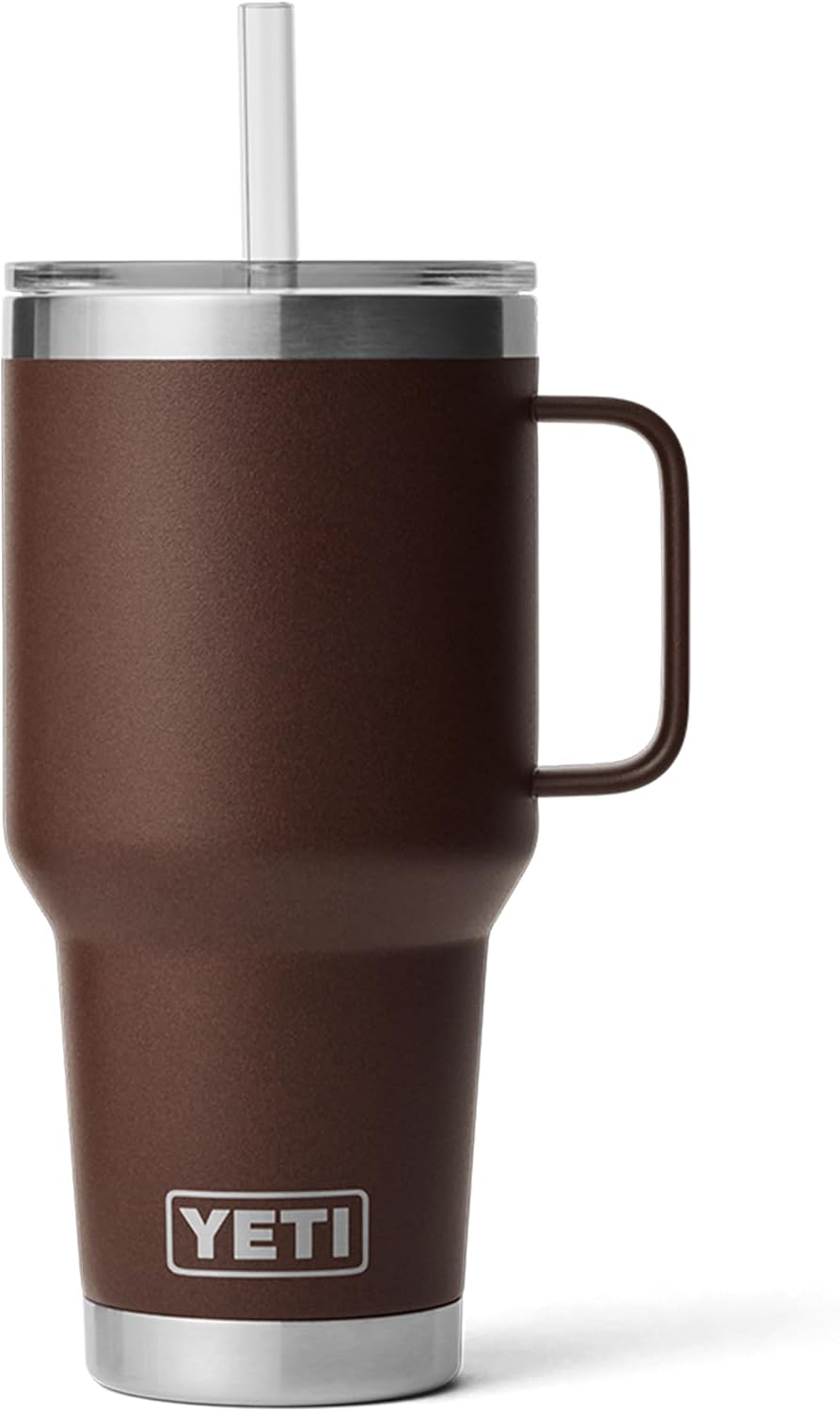 YETI Rambler 42 oz Tumbler with Handle and Straw Lid, Travel Mug Water Tumbler, Vacuum Insulated Cup with Handle, Stainless Steel, Key Lime